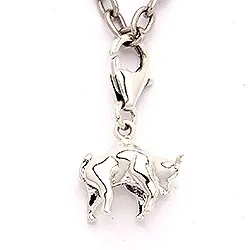Stier Sternzeichen Charm Anhänger aus Silber