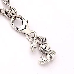 Krebs Sternzeichen Charm Anhänger aus oxidiertem Sterlingsilber
