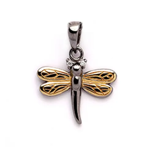 Dark Harmony Goldschmied Anhänger aus schwarzes rhodiniertes Silber und vergoldetem Sterlingsilber
