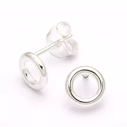 7 mm Kreis Ohrringe in Silber