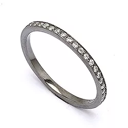 Eng Ring aus schwarzes rhodiniertes Silber