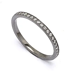Kollektionsmuster Ring aus schwarzes rhodiniertes Silber