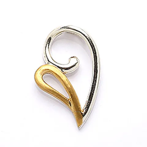 Herz Anhänger aus Silber und vergoldetem Sterlingsilber