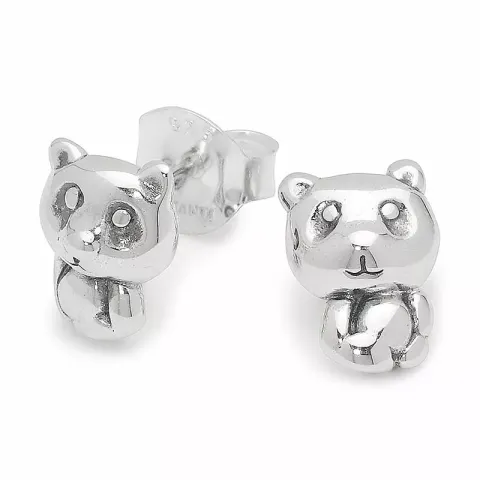 Panda Ohrstecker in Silber