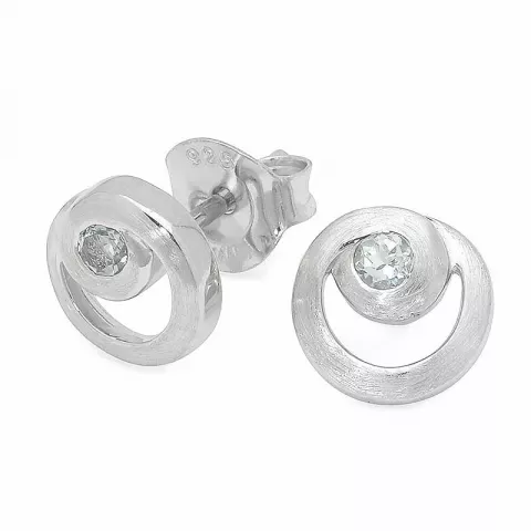 runden Ohrringe in Silber