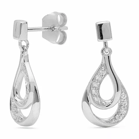 Lange Tropfen Ohrringe in Silber