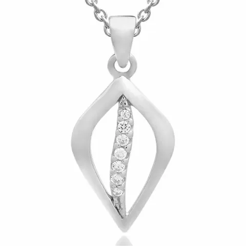 Set mit Ohrringe und Halskette in Silber weißem Zirkon