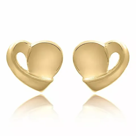 Herz set mit ohrringe und halskette in vergoldetem sterlingsilber