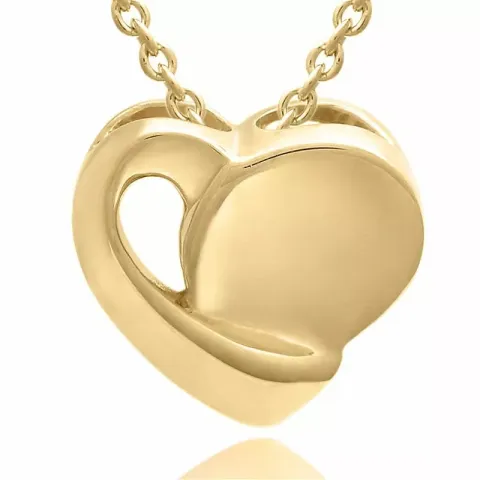 Herz set mit ohrringe und halskette in vergoldetem sterlingsilber