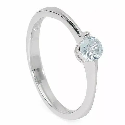 Preiswert runder blauem Ring aus Silber