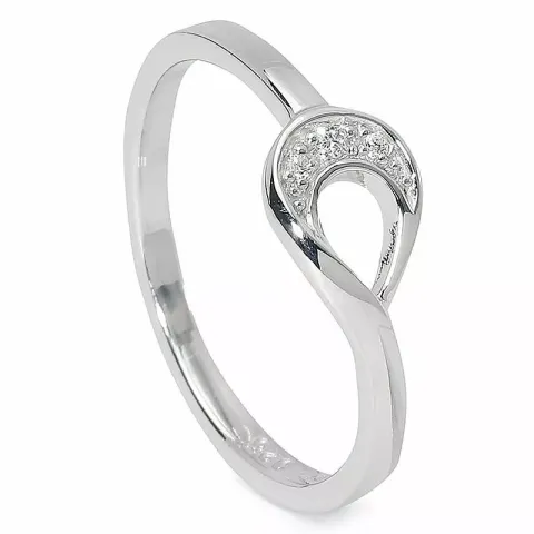 Elegant Tropfen Ring aus Silber