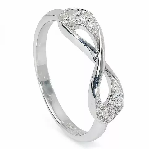 Elegant infinity Zirkon Ring aus Silber