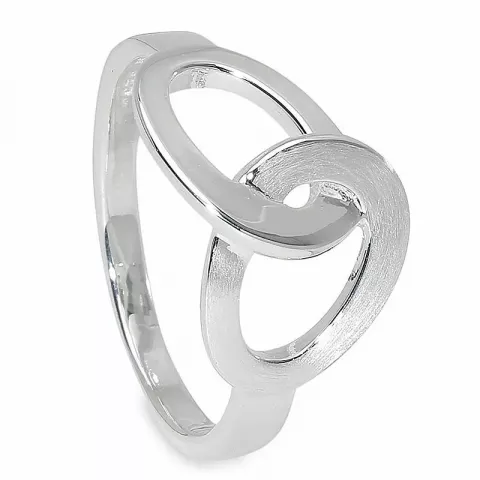Matter ovaler Ring aus Silber