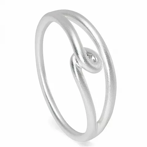 Matter Zirkon Ring aus Silber