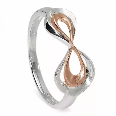 Abstraktem infinity Ring aus Silber mit rosa beschichtetem Silber