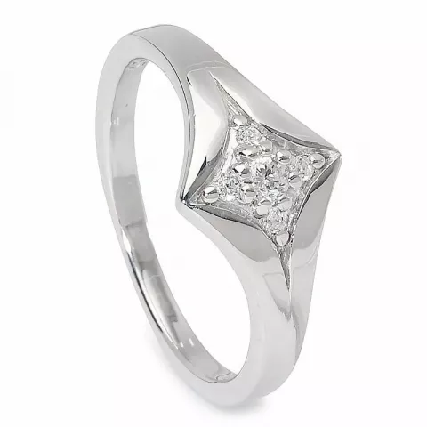 Stern Zirkon Ring aus Silber