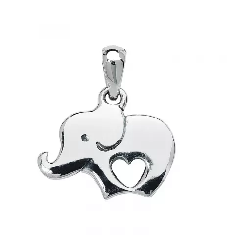 Herz Elefant Anhänger aus Silber
