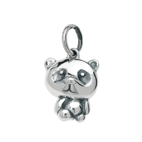 Teddybär Anhänger aus oxidiertem Sterlingsilber