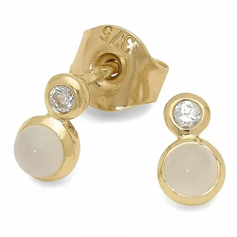 runden Ohrringe in 9 Karat Gold mit