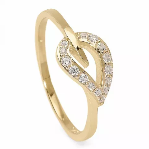 Blatt Ring aus 9 Karat Gold