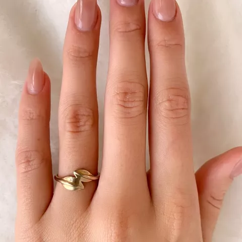 Ringe: Blatt Ring aus 9 Karat Gold