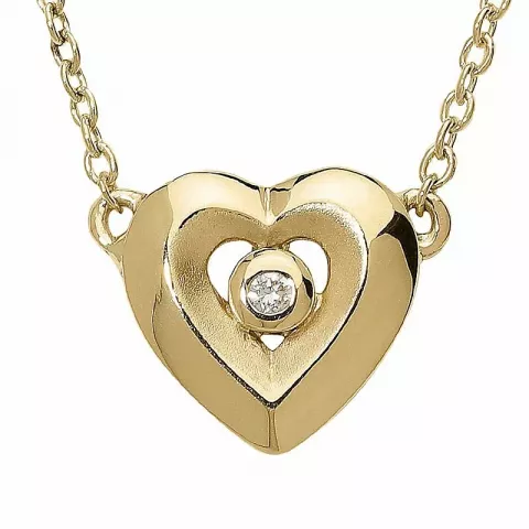 Herz Halskette aus 9 Karat Gold und Herzförmiger Anhänger aus 9 Karat Gold