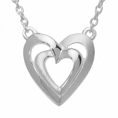 Halskette aus Silber und Herzförmiger Anhänger aus Silber