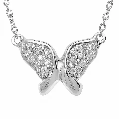 Halskette aus Silber und Schmetterling aus Silber