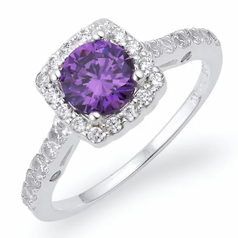 Kollektionsmuster violettem Zirkon Ring aus Silber