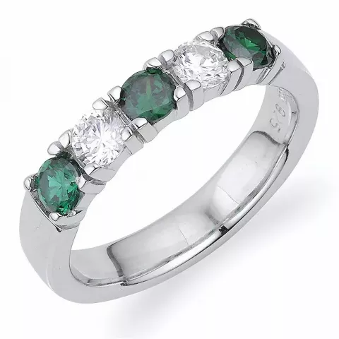 grünem Zirkon Ring aus Silber