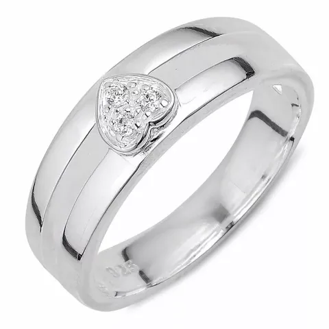 Herz Zirkon Ring aus Silber