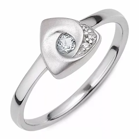 Elegant abstraktem zirkon ring aus silber