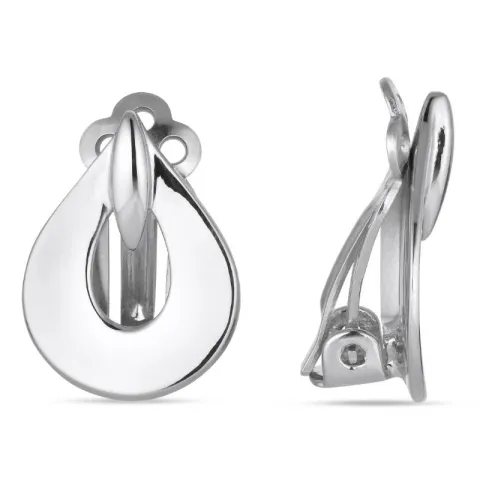 Tropfen Ohrclips in Silber