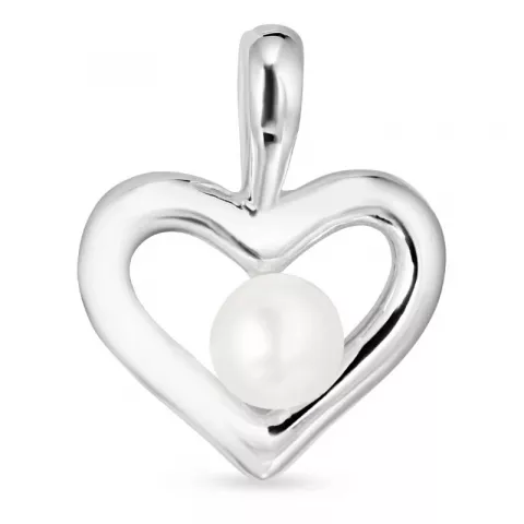 Herz Perle Anhänger aus Silber