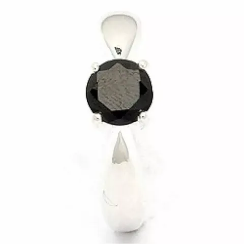 schwarz Zirkon Ring aus Silber