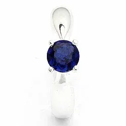 blauem Saphir Ring aus Silber