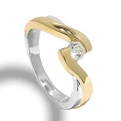 Ring aus Silber mit 8 Karat Gold