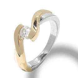 Ring aus Silber mit 8 Karat Gold