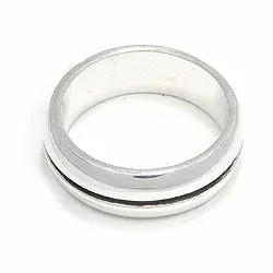 Herrenring aus oxidiertem Sterlingsilber