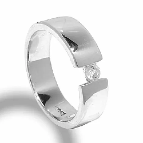 Elegant zirkon ring aus silber