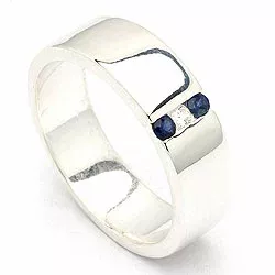 Blauem Saphir Silber Ring aus Silber