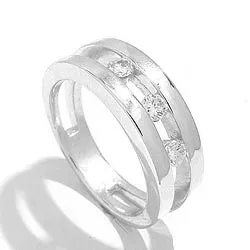 Bezaubernd weißem zirkon ring aus silber