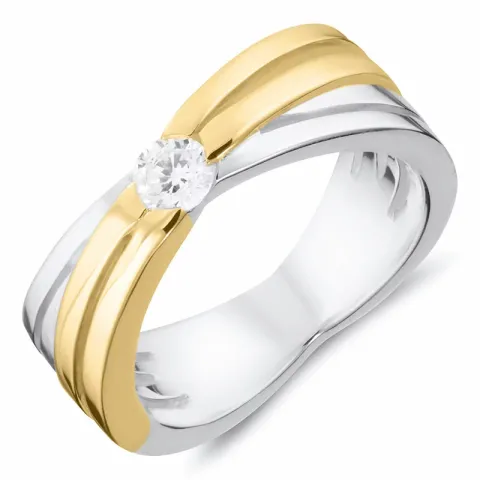 Ring aus Silber mit 8 karat Gold