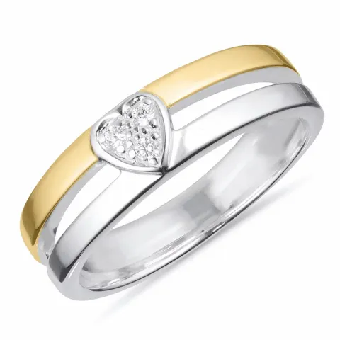 Ring aus Silber mit 8 karat Gold