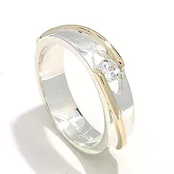 Ring aus Silber mit 8 Karat Gold