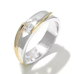 Ring aus Silber mit 8 Karat Gold