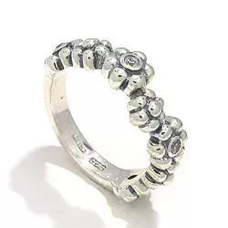 Blumen Ring aus Silber
