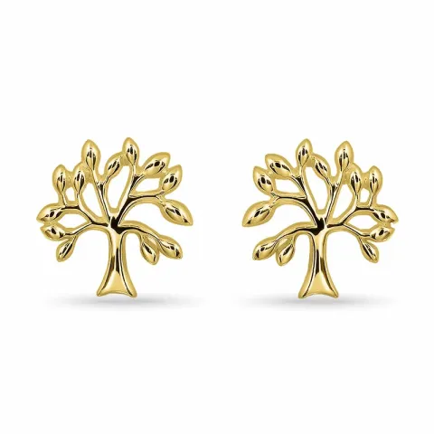 Lebensbaum Ohrstecker in vergoldetem Sterlingsilber