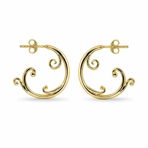 Kleiderbügel Halbkreolen in vergoldetem Silber