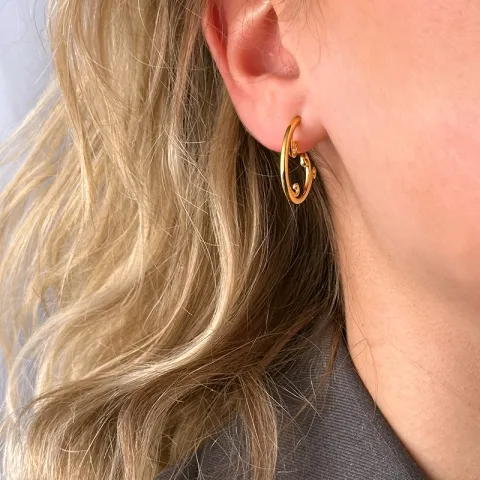 Kleiderbügel Halbkreolen in vergoldetem Silber